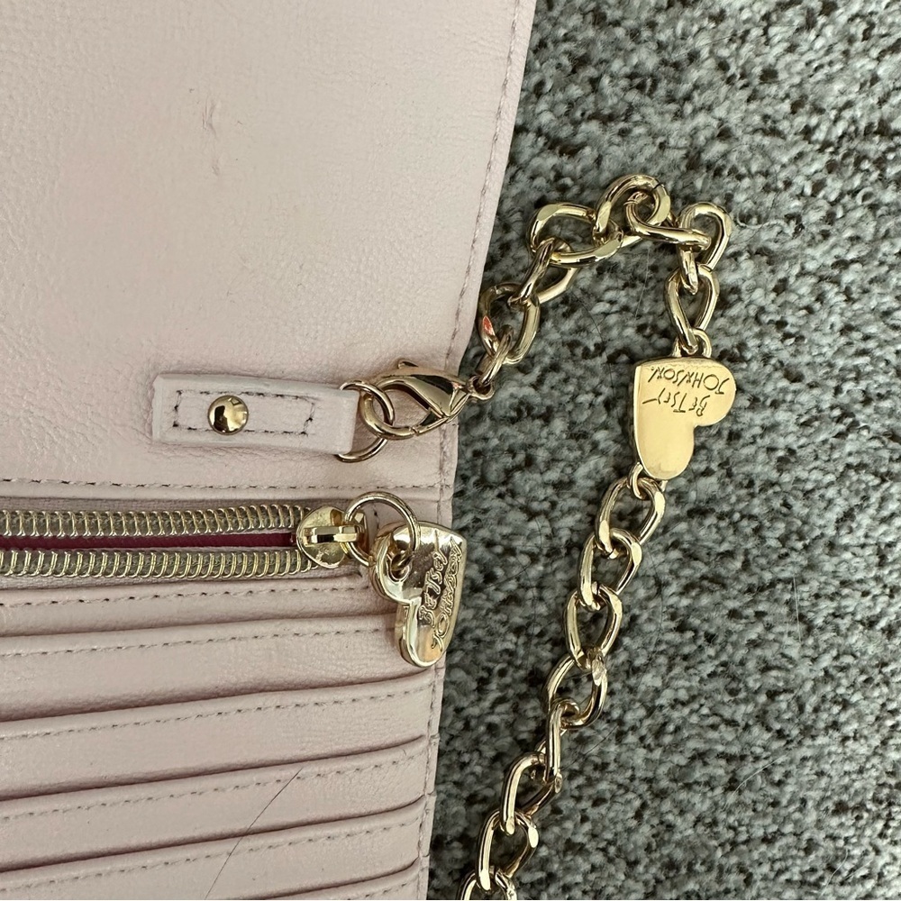 BETSEY JOHNSON Pink Sequin Bow Crossbody Matching Change Purse Set R $156 - Picture 9 of 16